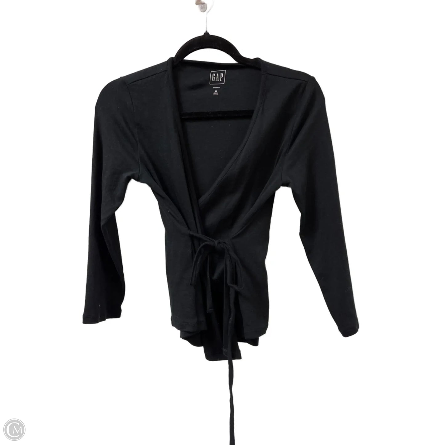 Sweater Cardigan By Gap In Black, Size: M