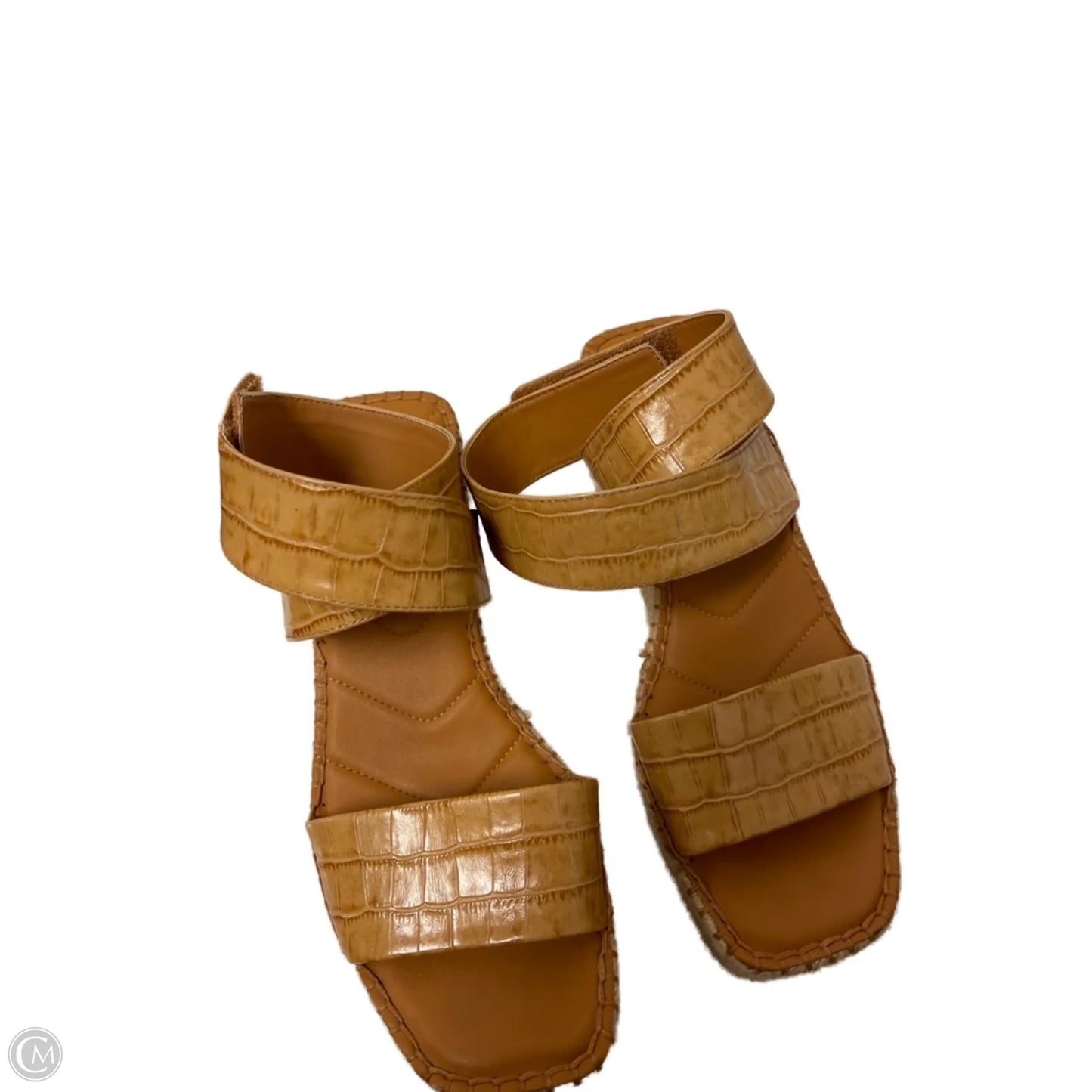 Sandals Heels Block By Franco Sarto In Tan, Size: 8.5
