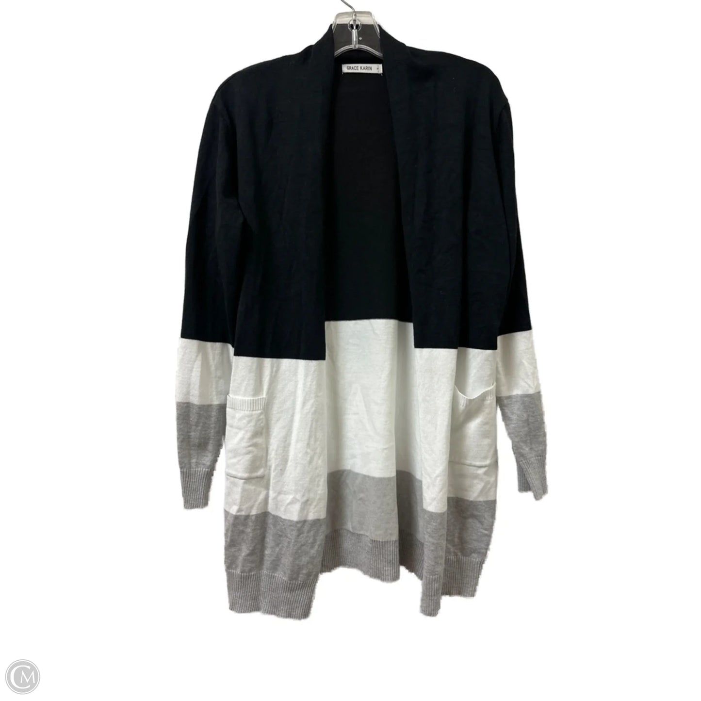 Cardigan By Grace Karin In Black & White, Size: Xl