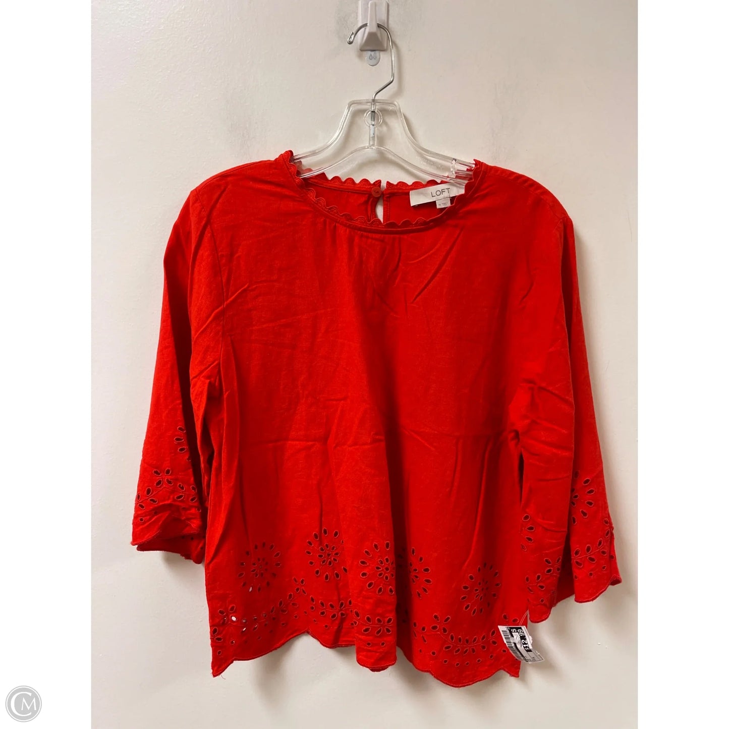 Top Long Sleeve By Loft In Red, Size: M