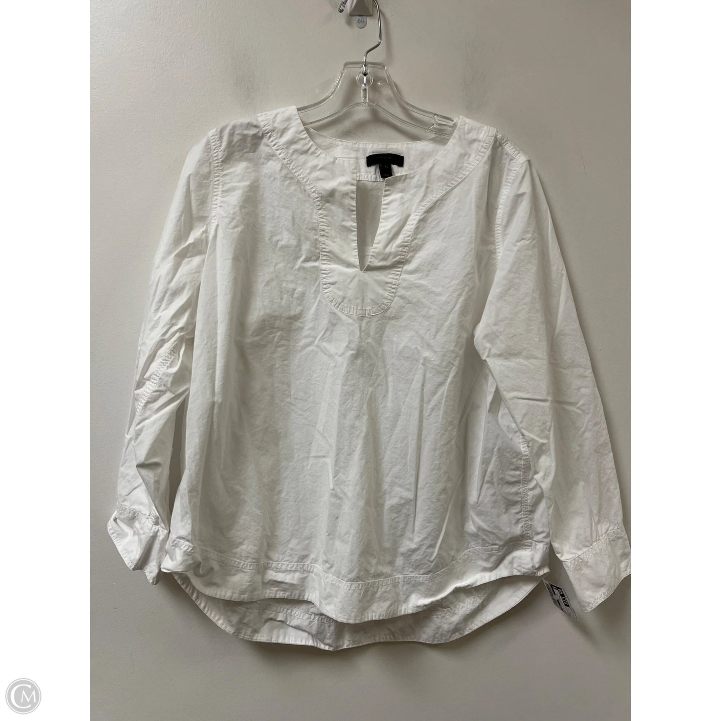 Top Long Sleeve By J. Crew In White, Size: L