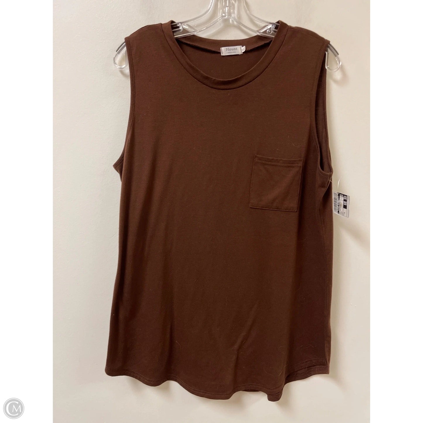 Top Sleeveless By Clothes Mentor In Brown, Size: Xl