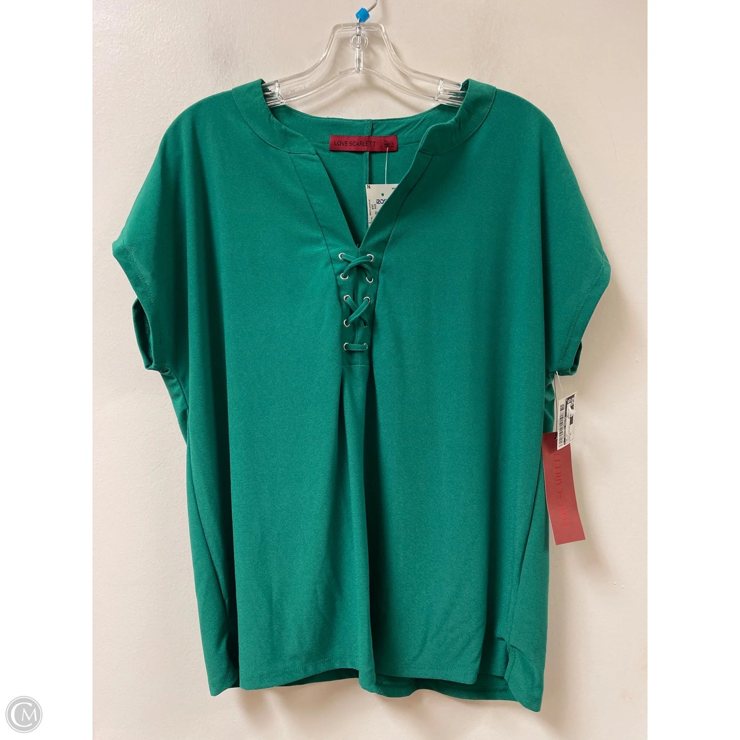 Top Short Sleeve By Clothes Mentor In Green, Size: Xl