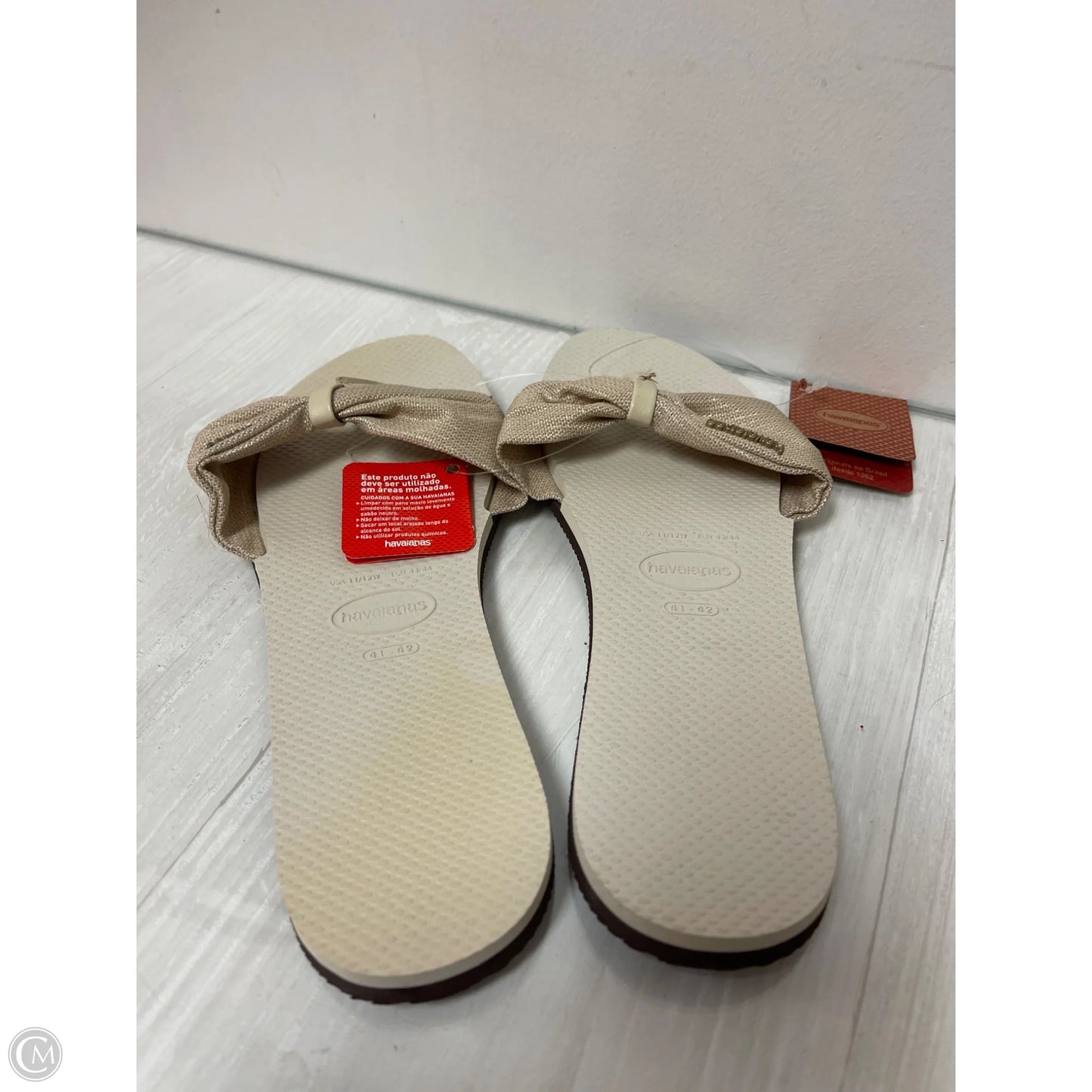 Sandals Flip Flops By Havaianas In Cream, Size: 11