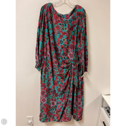 Dress Casual Maxi By Talbots In Teal, Size: 3x
