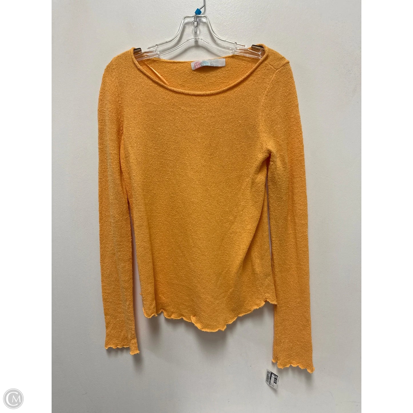 Top Long Sleeve By Free People In Yellow, Size: S