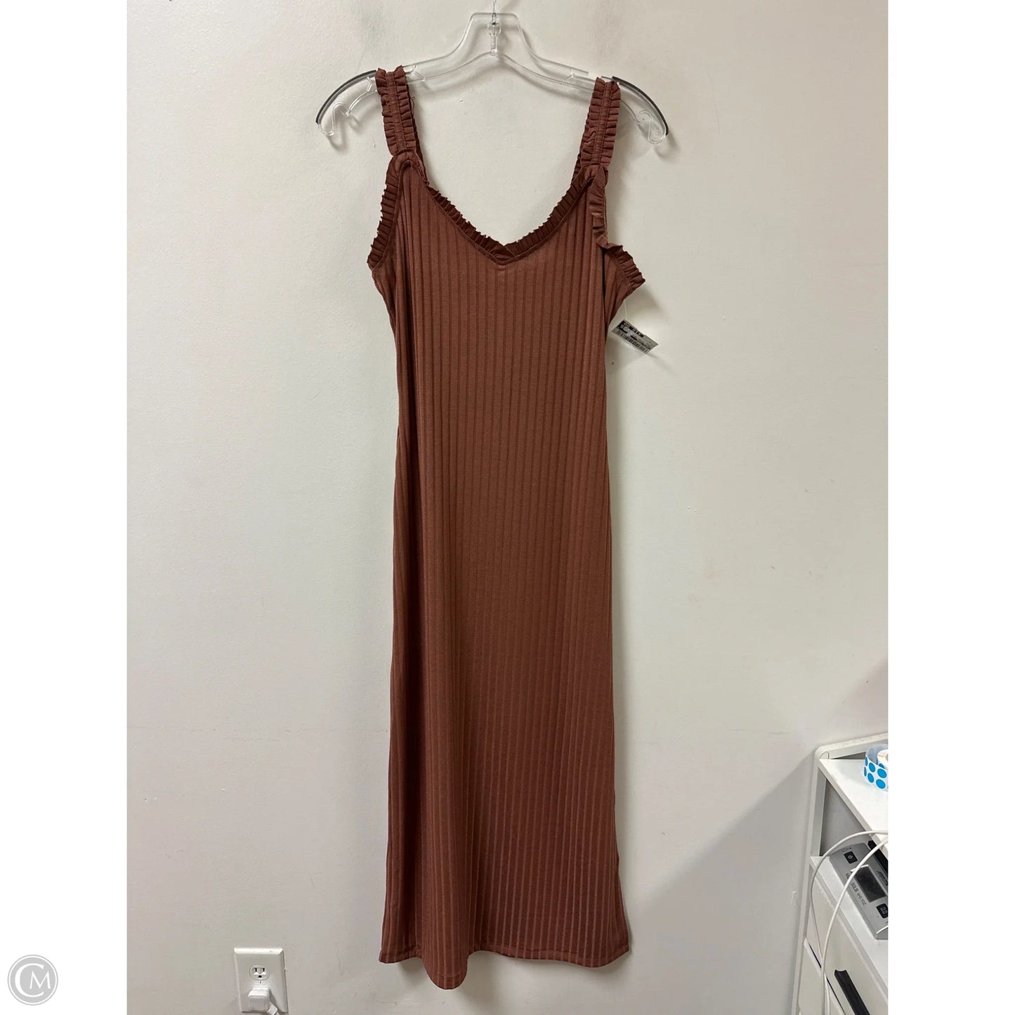 Dress Casual Maxi By Haute Monde In Brown, Size: M