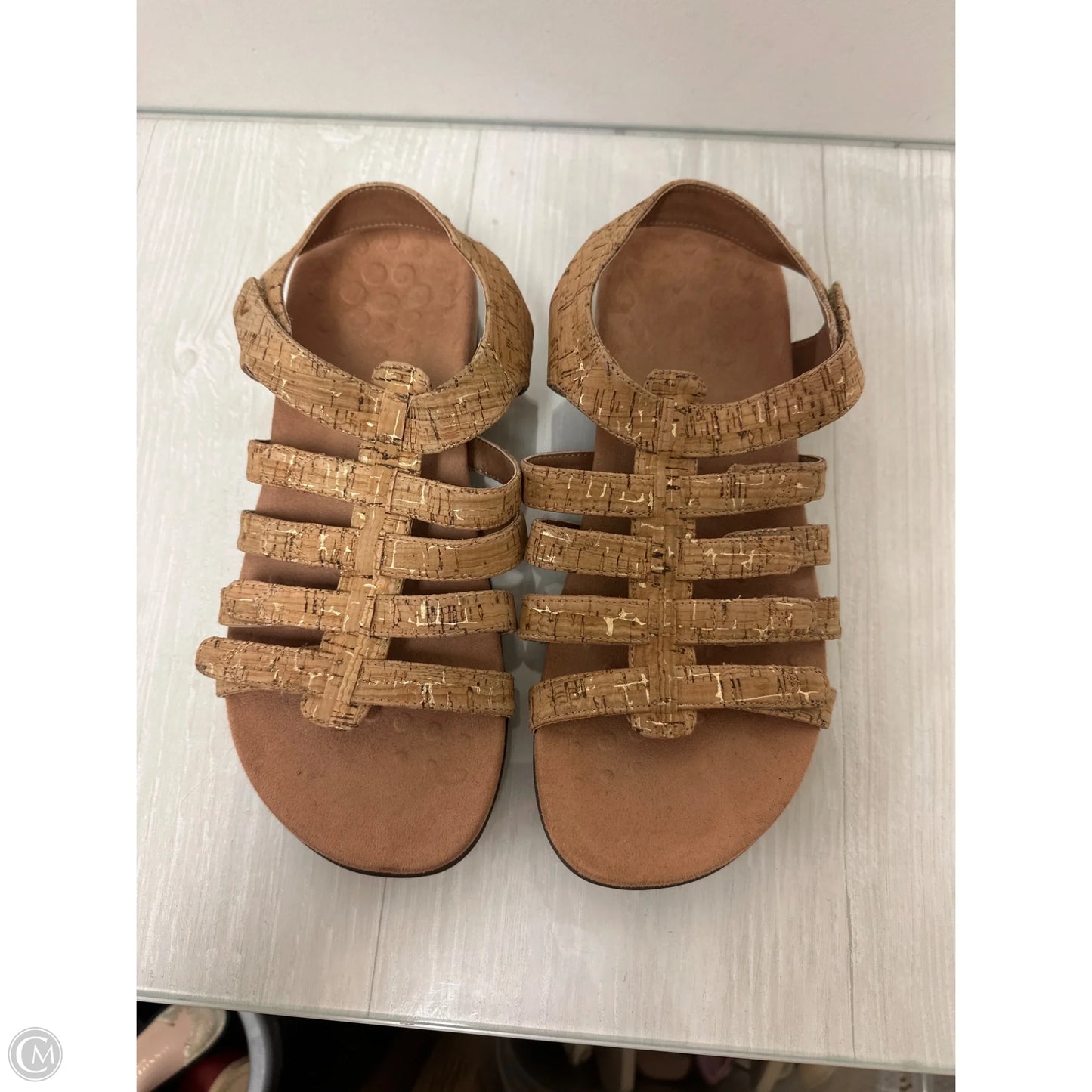 Sandals Flats By Vionic In Brown, Size: 10