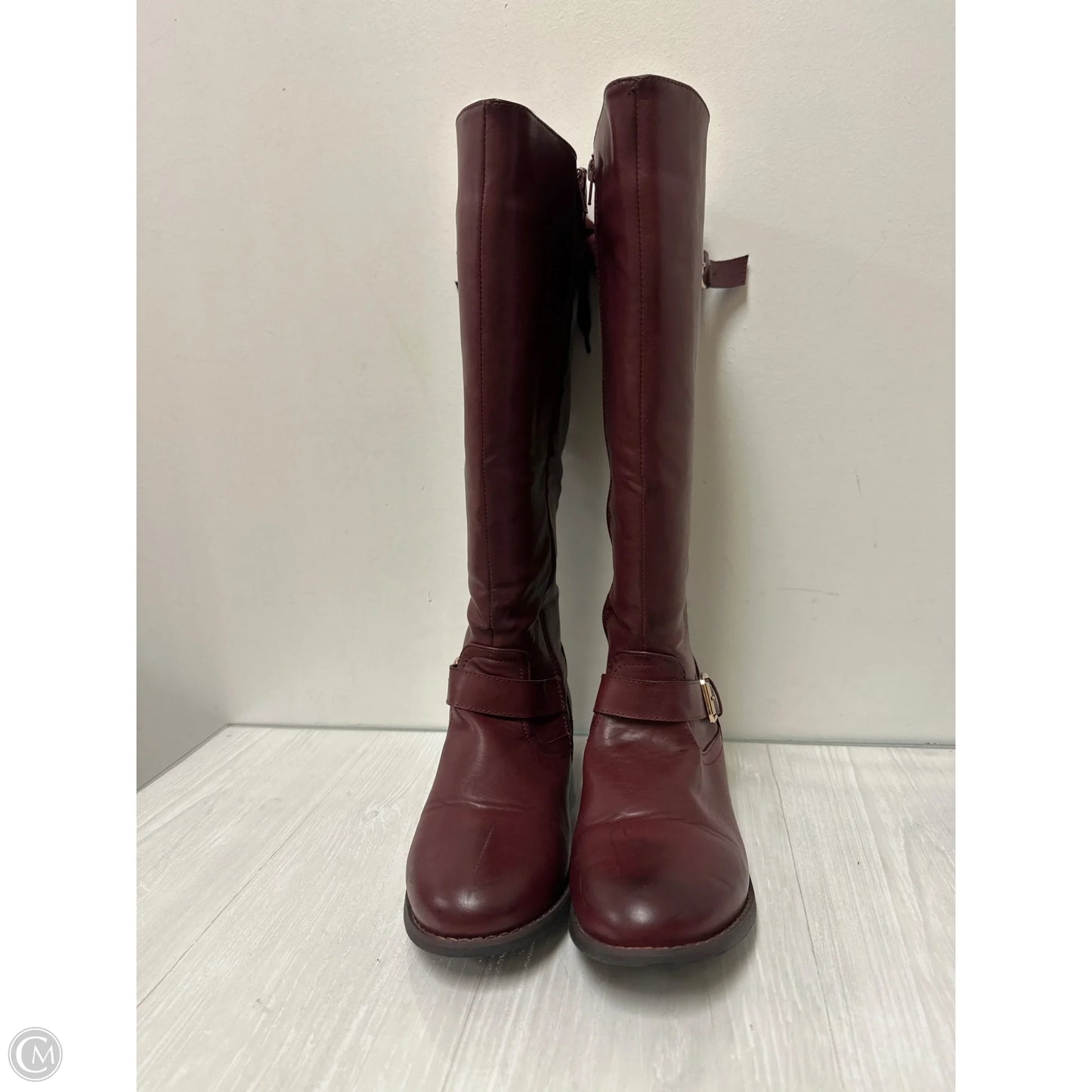Boots Knee Flats By Cloudwalkers In Red, Size: 11
