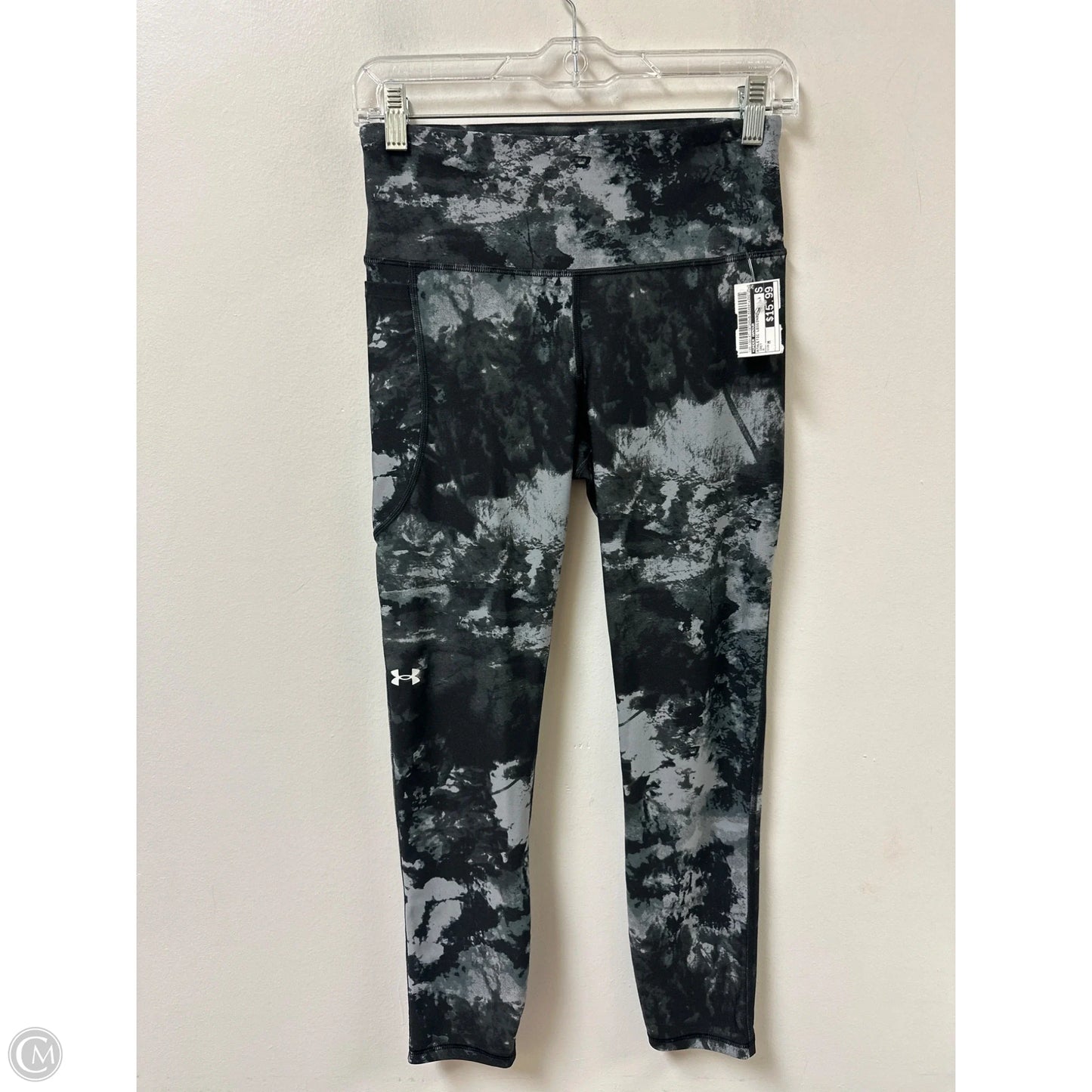 Athletic Leggings By Under Armour In Grey, Size: M
