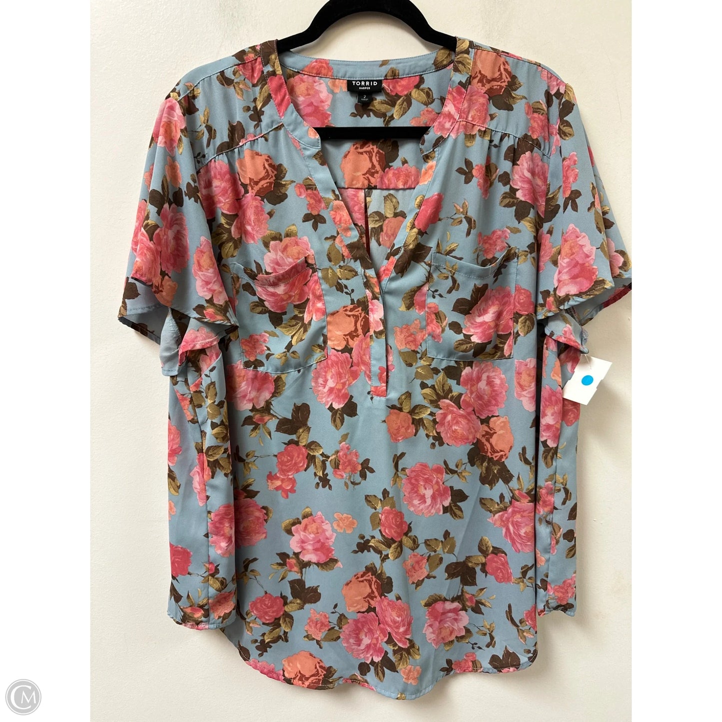 Top Short Sleeve By Torrid In Floral Print, Size: 2x