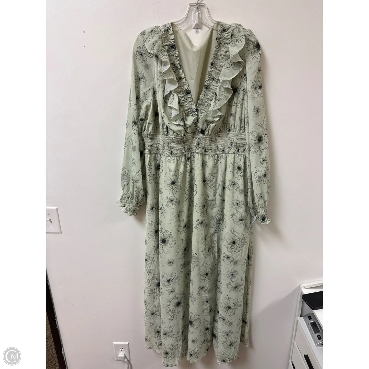Dress Casual Maxi By Clothes Mentor In Green, Size: 3x