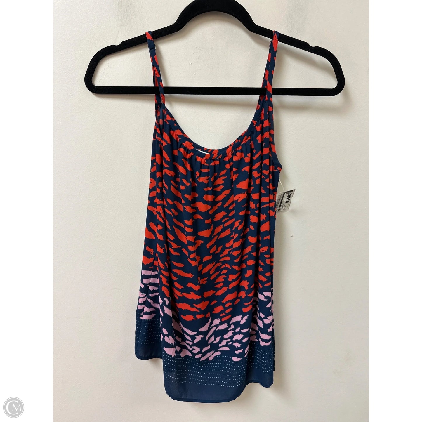 Top Sleeveless By Cabi In Blue & Red, Size: S