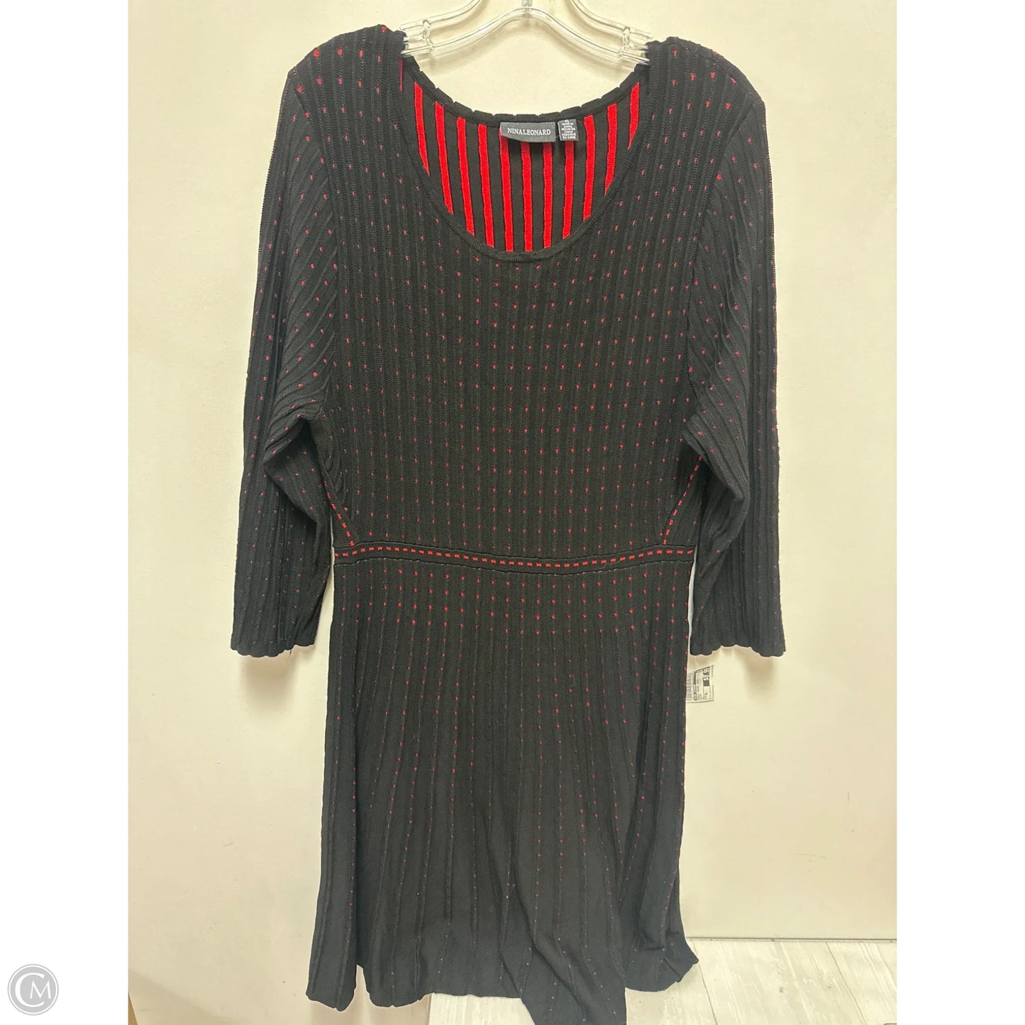 Dress Casual Short By Nina Leonard In Black, Size: Xl