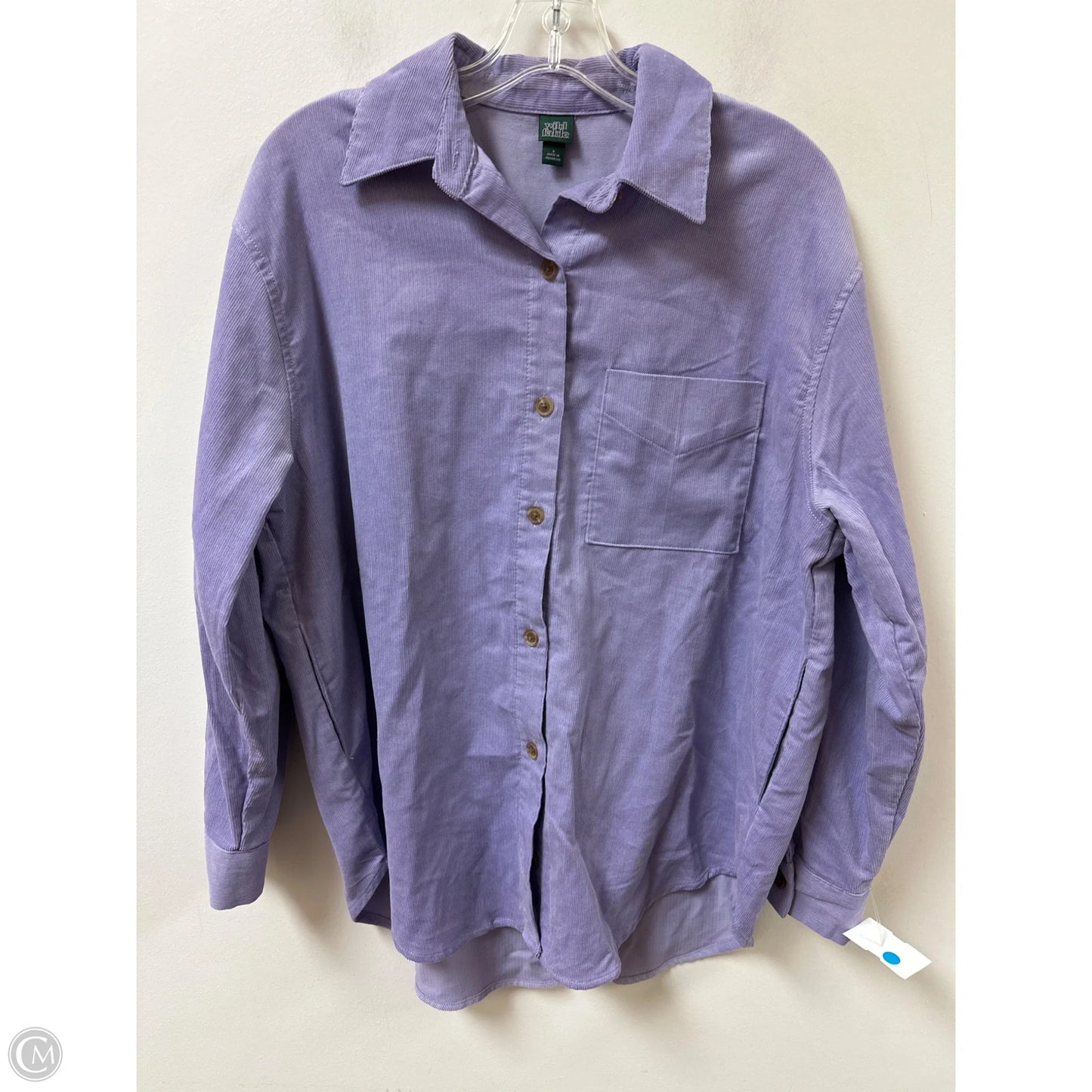 Jacket Shirt By Wild Fable In Purple, Size: S