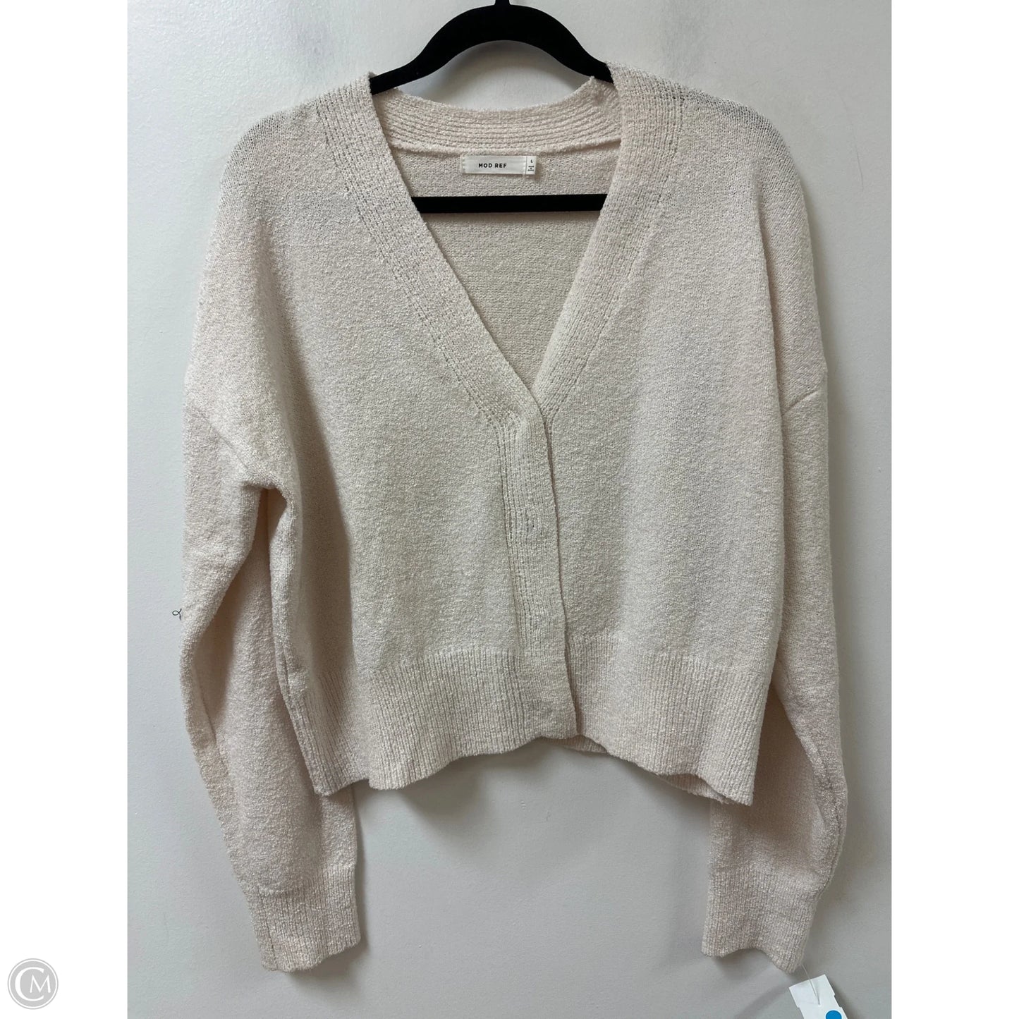 Sweater Cardigan By Cmc In Cream, Size: L