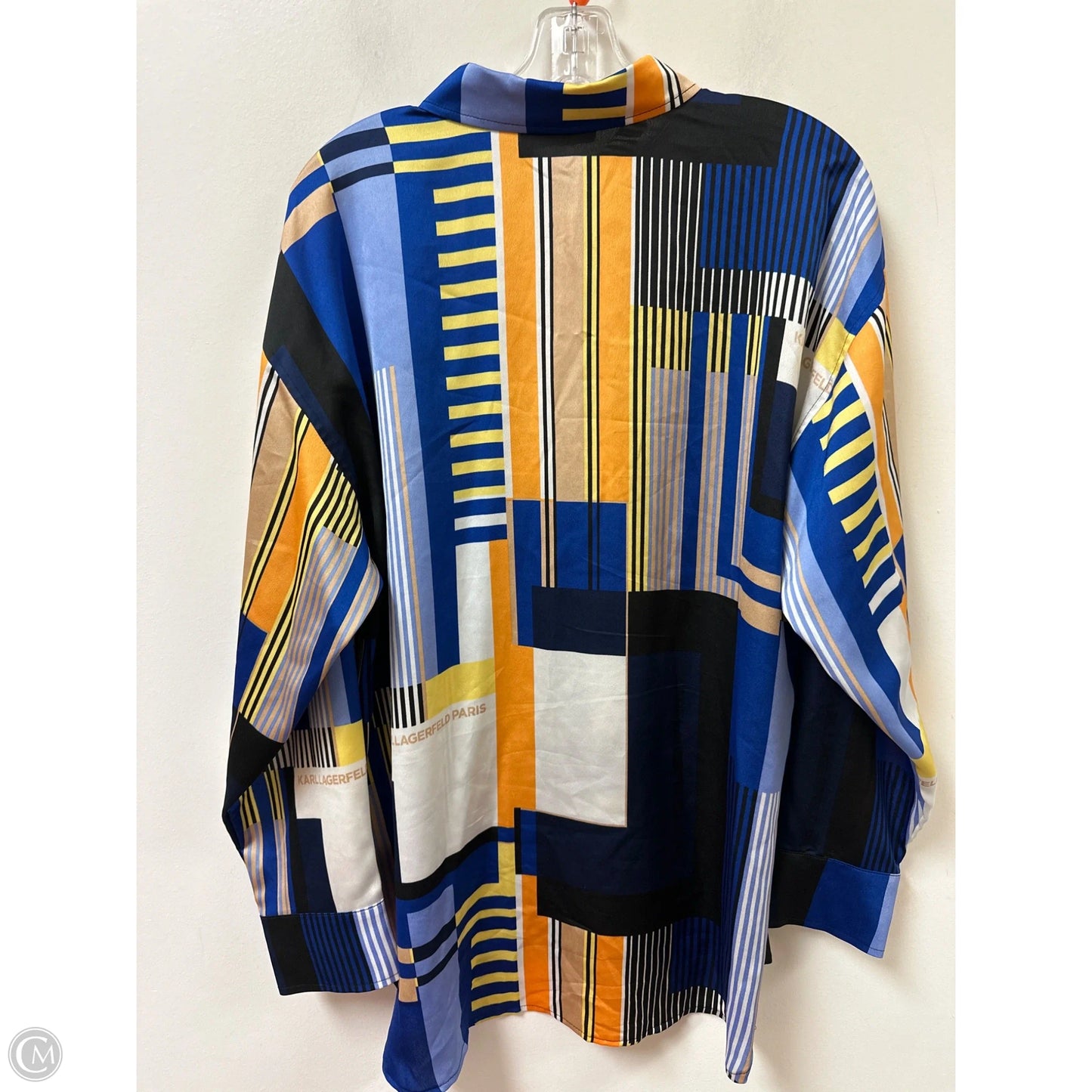 Blouse Designer By Karl Lagerfeld In Multi-colored, Size: L