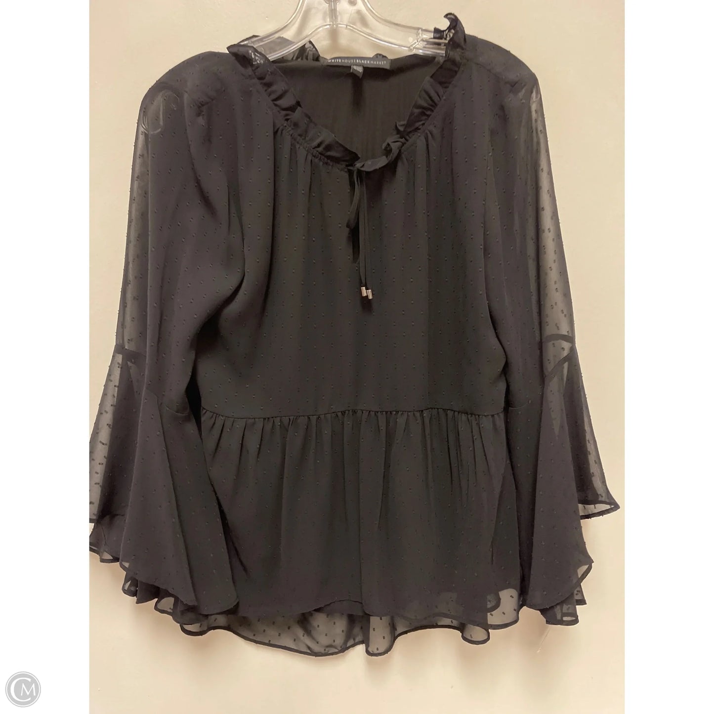 Top Long Sleeve By White House Black Market In Black, Size: L