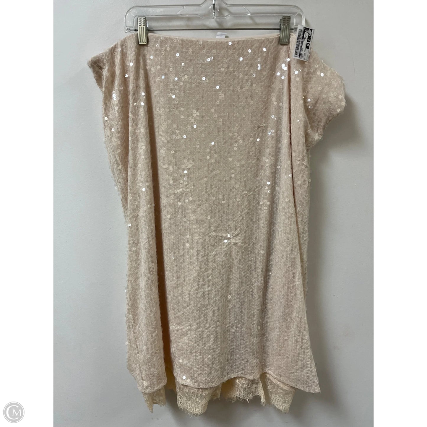 Skirt Midi By Clothes Mentor In Cream, Size: 3x