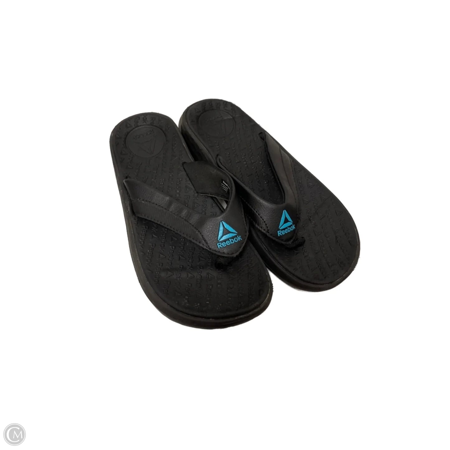 Sandals Flip Flops By Reebok In Black, Size: 10