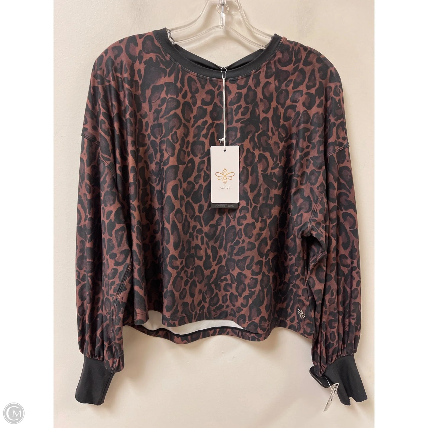 Athletic Top Long Sleeve Crewneck By Johnny Was In Animal Print, Size: Xs
