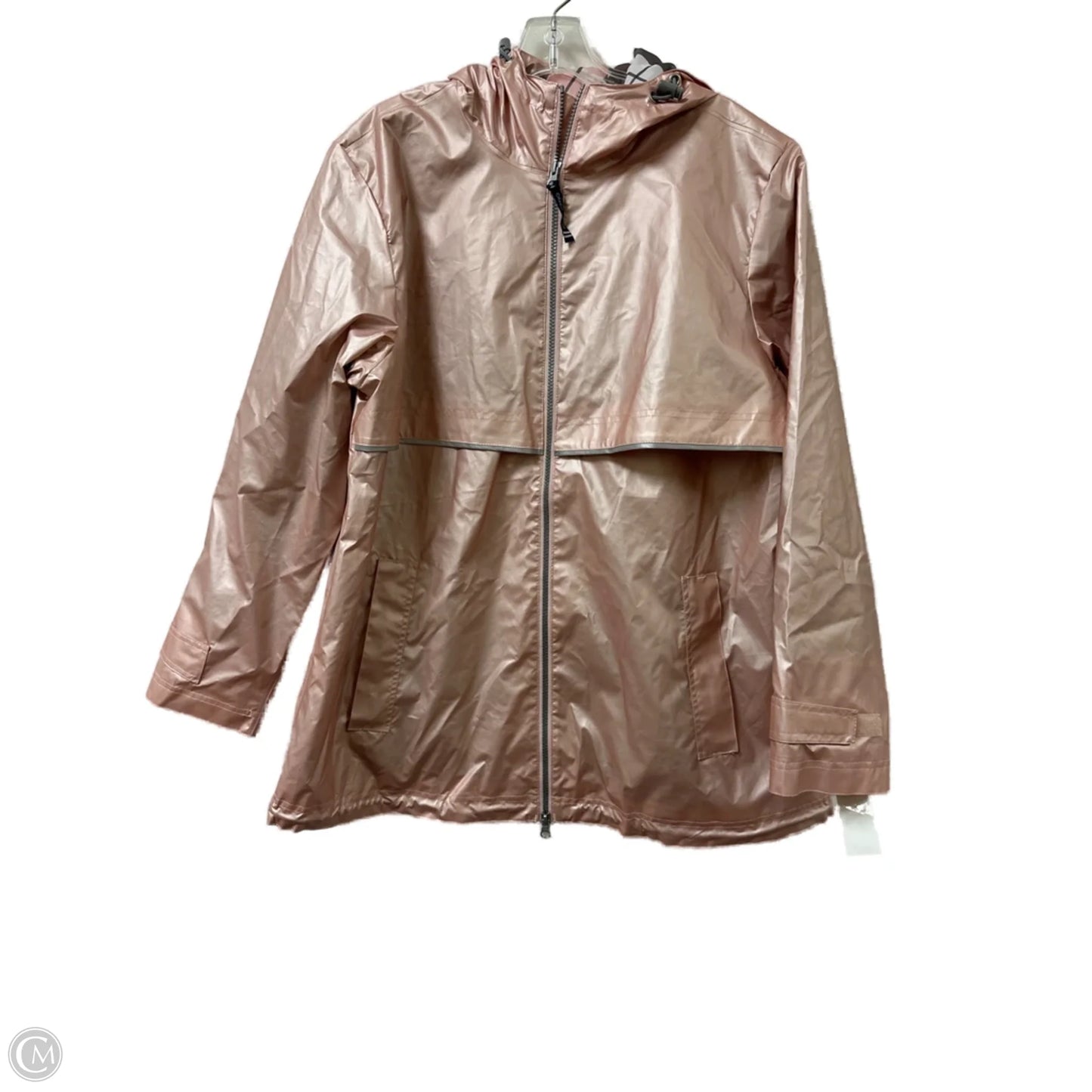 Jacket Windbreaker By Clothes Mentor In Pink, Size: Xl