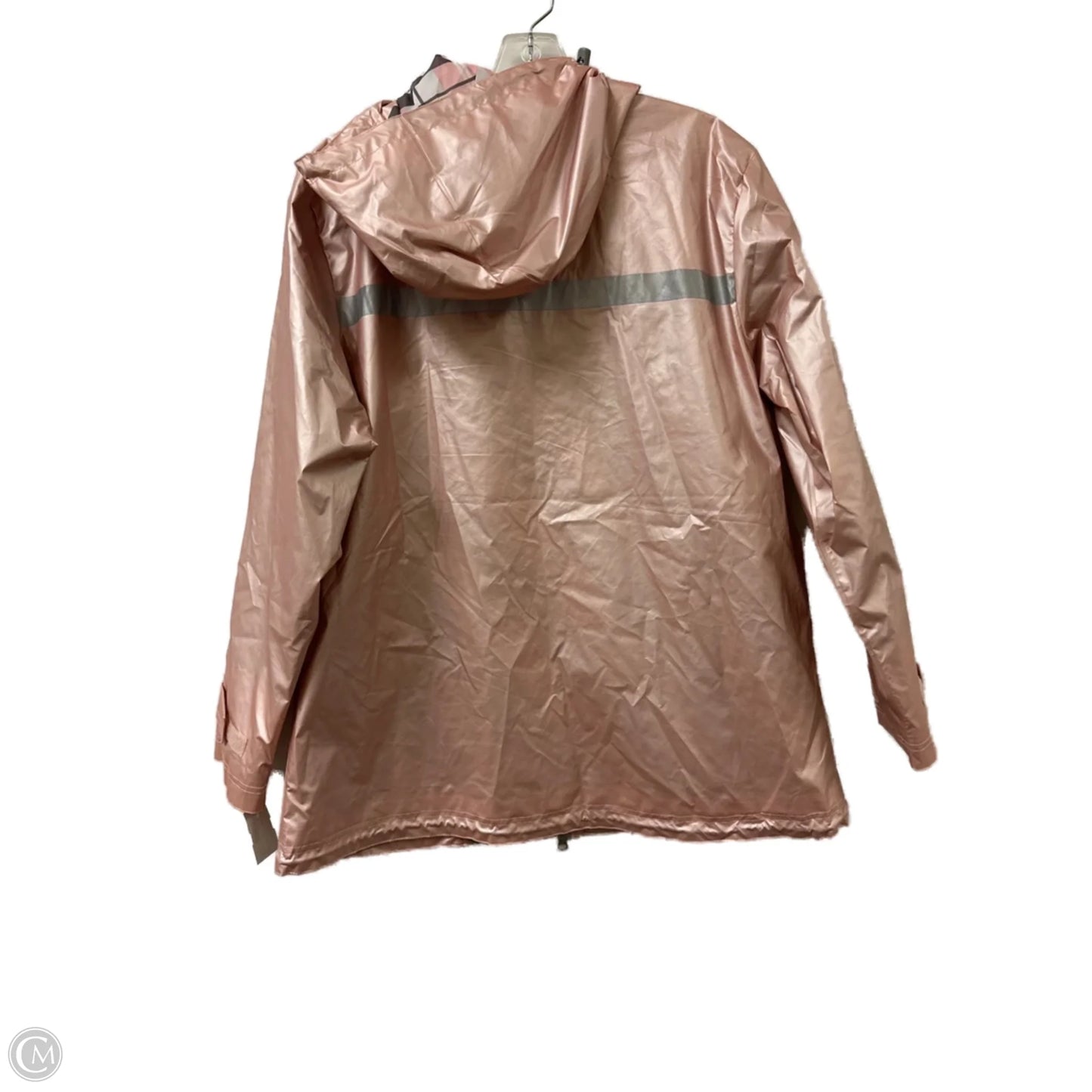 Jacket Windbreaker By Clothes Mentor In Pink, Size: Xl
