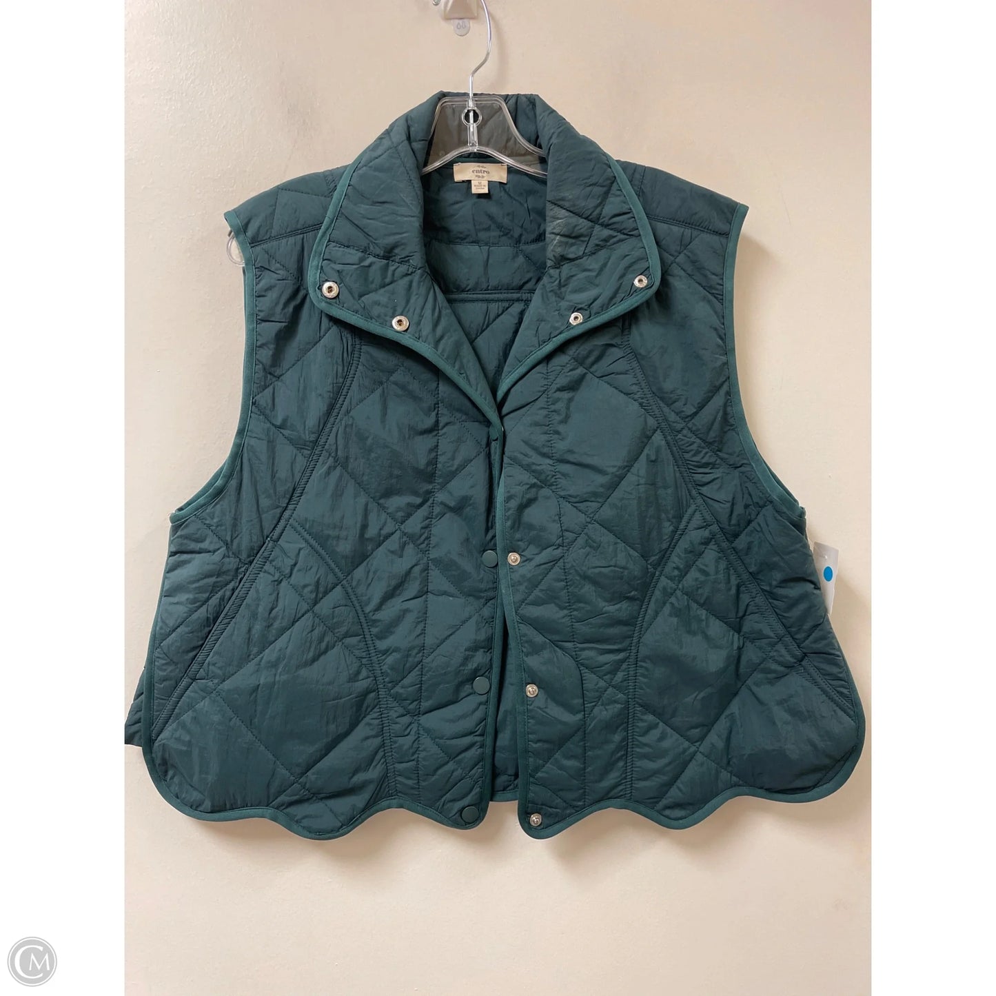 Vest Puffer & Quilted By Entro In Green, Size: M