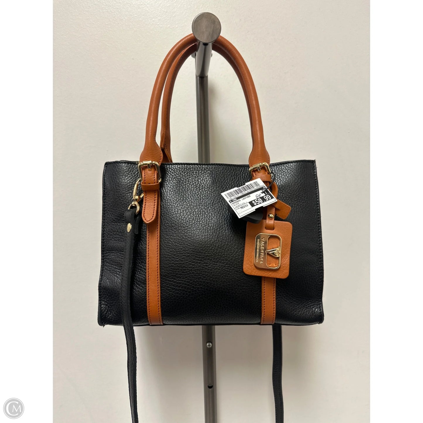 Handbag Leather By Cma, Size: Medium