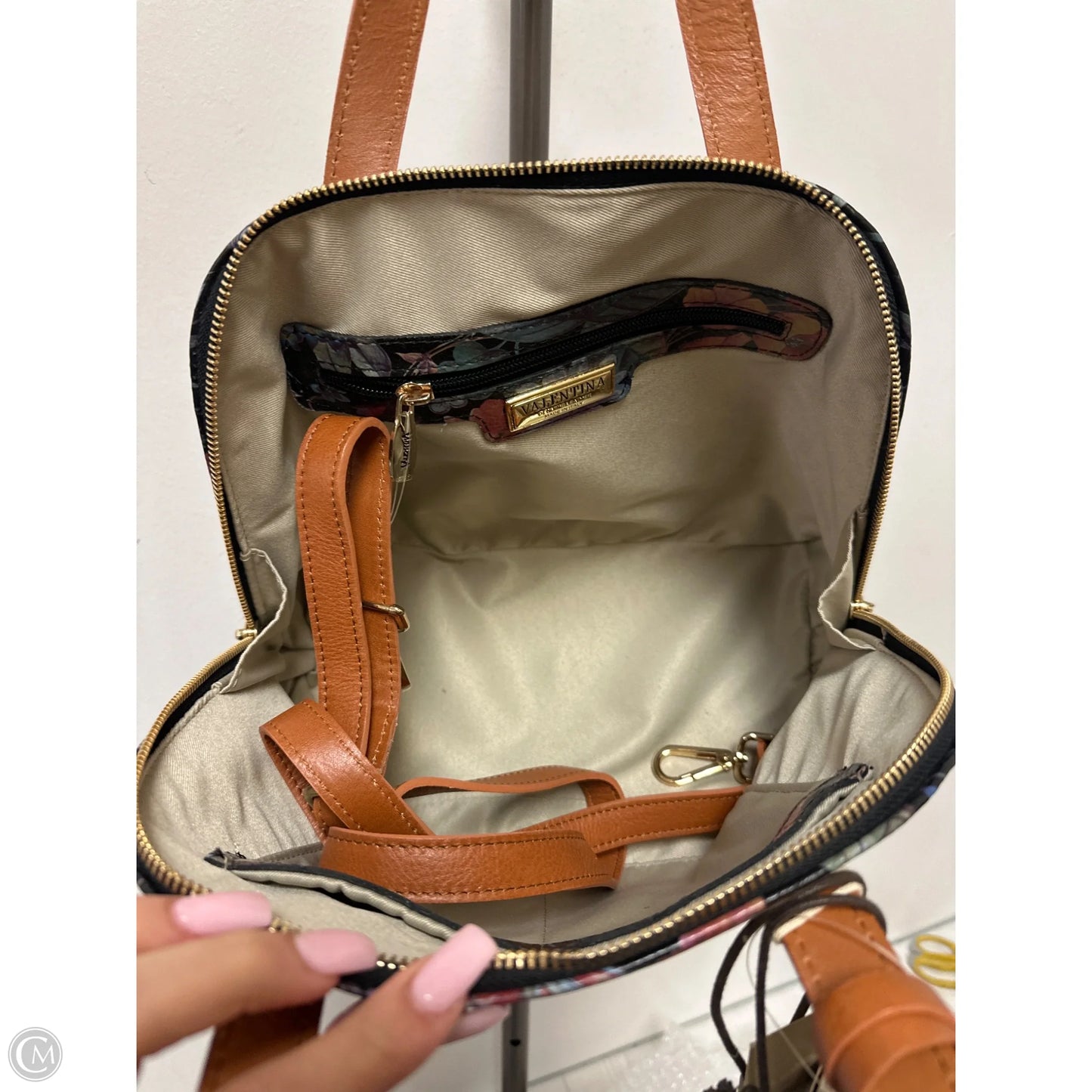 Handbag Leather By Cma, Size: Large