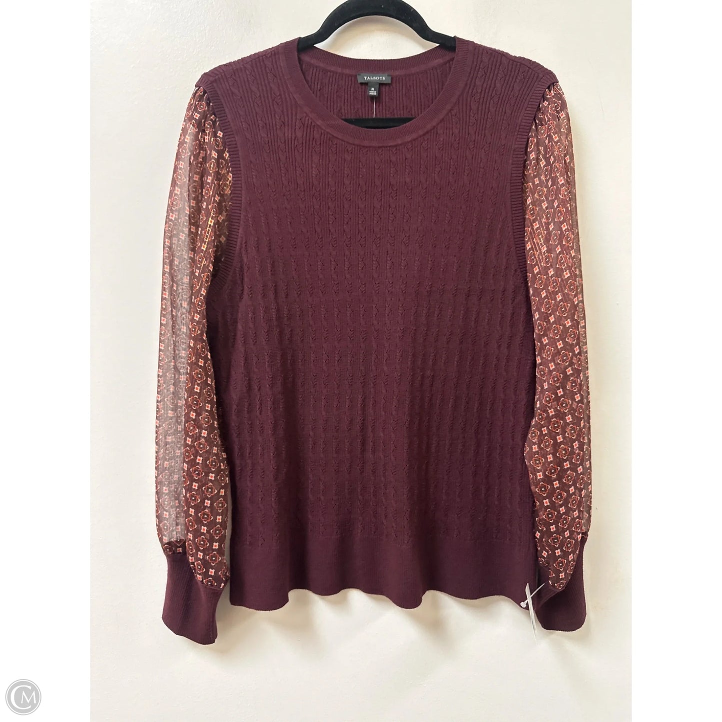 Sweater By Talbots In Red, Size: Xl