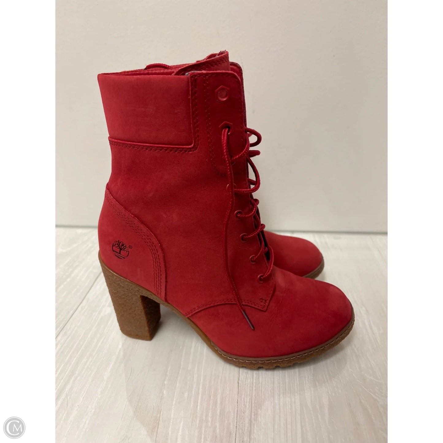 Boots Ankle Heels By Timberland In Red, Size: 6