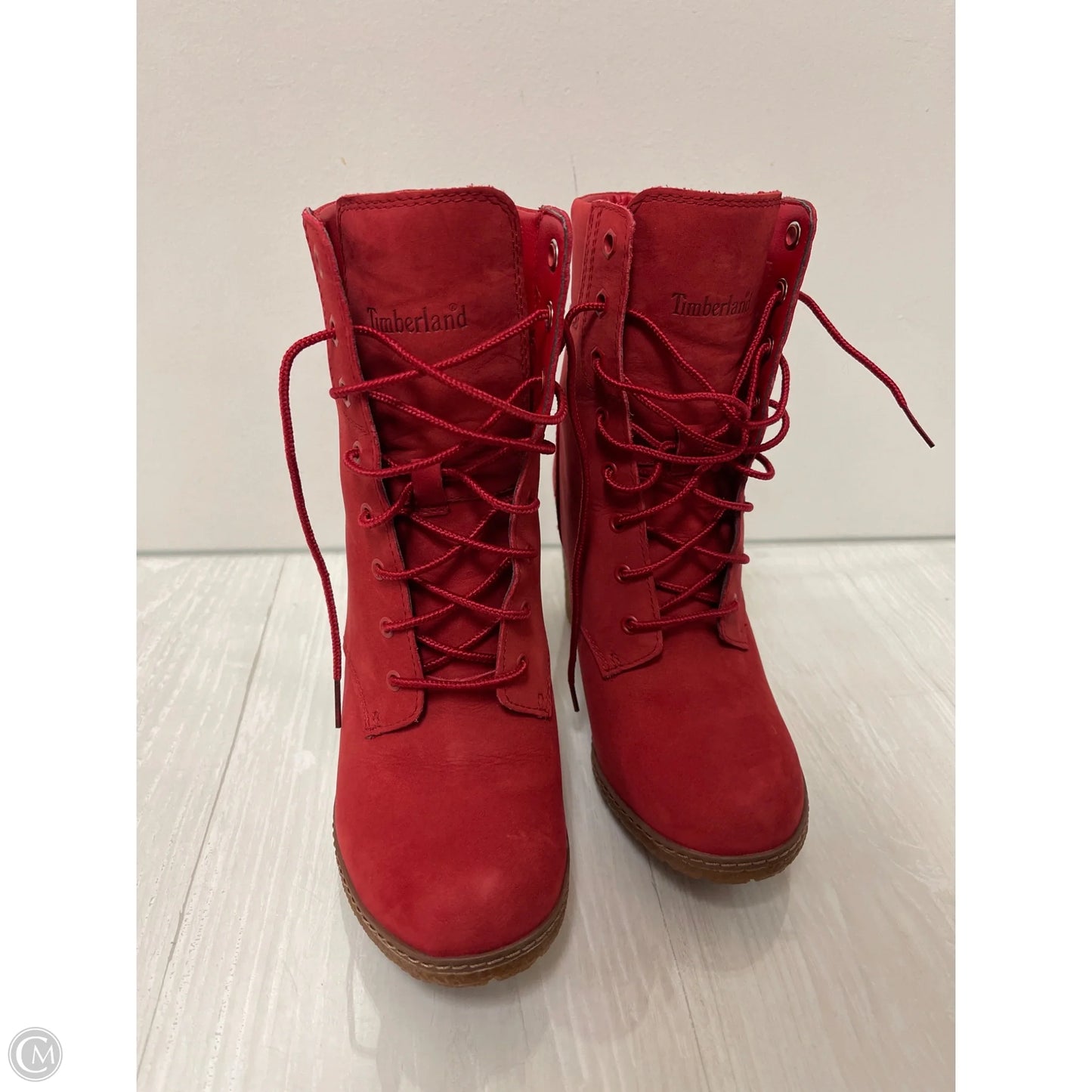 Boots Ankle Heels By Timberland In Red, Size: 6