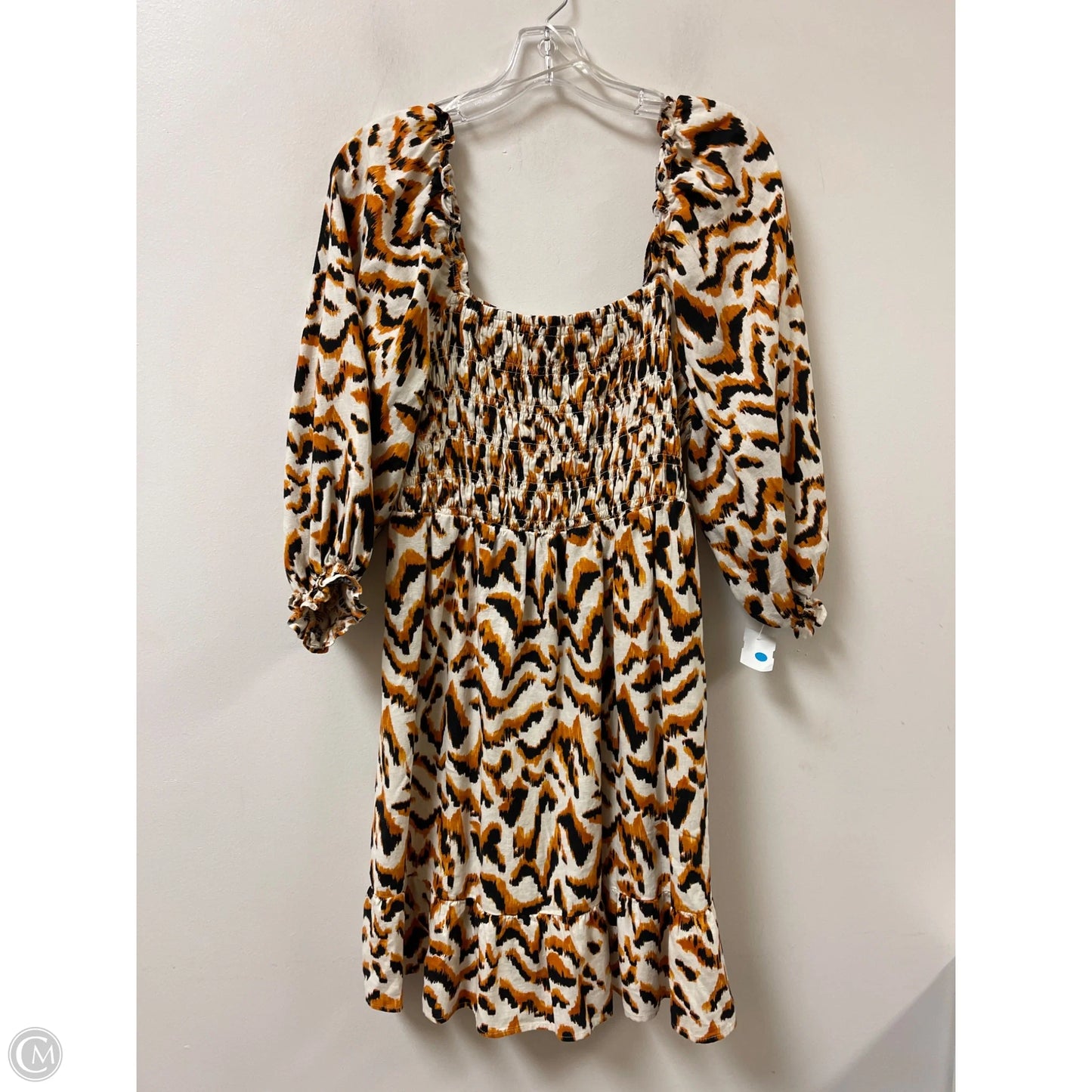 Dress Casual Midi By The Get In Black & Orange, Size: M