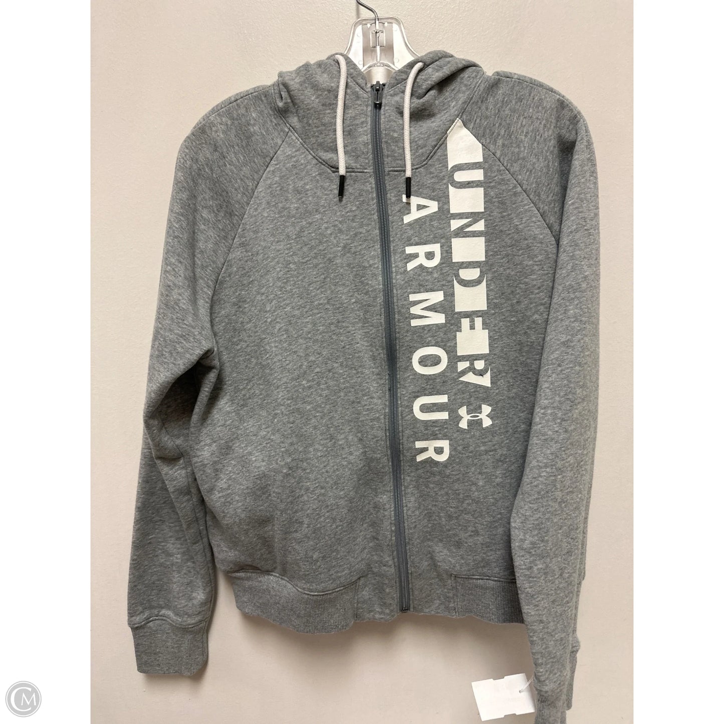 Athletic Jacket By Under Armour In Grey, Size: L