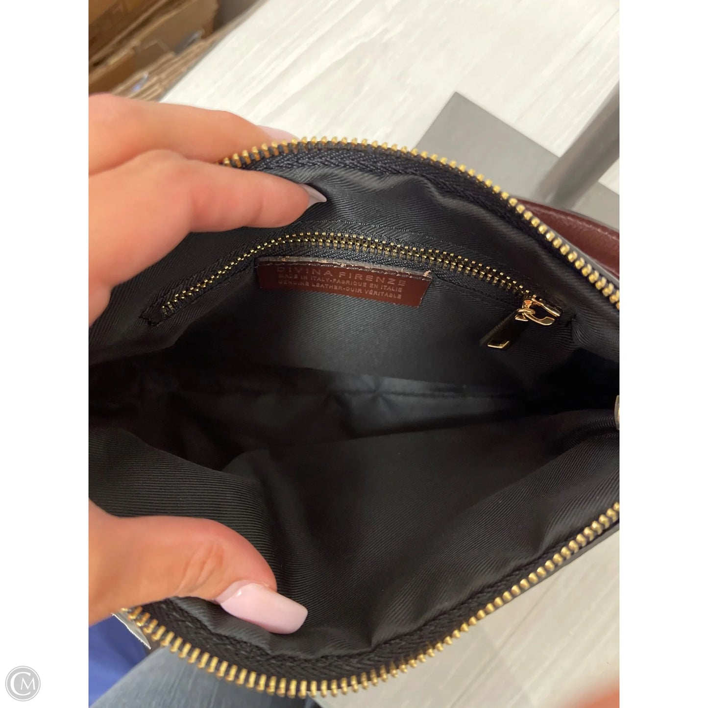 Handbag Leather By Cmc, Size: Small