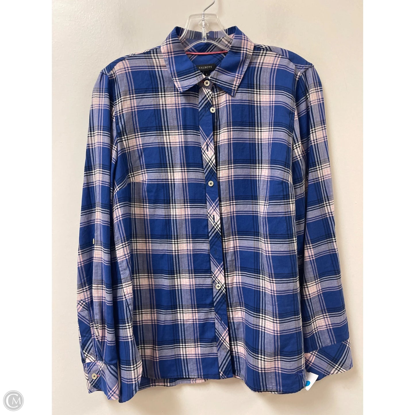 Blouse Long Sleeve By Talbots In Navy, Size: S