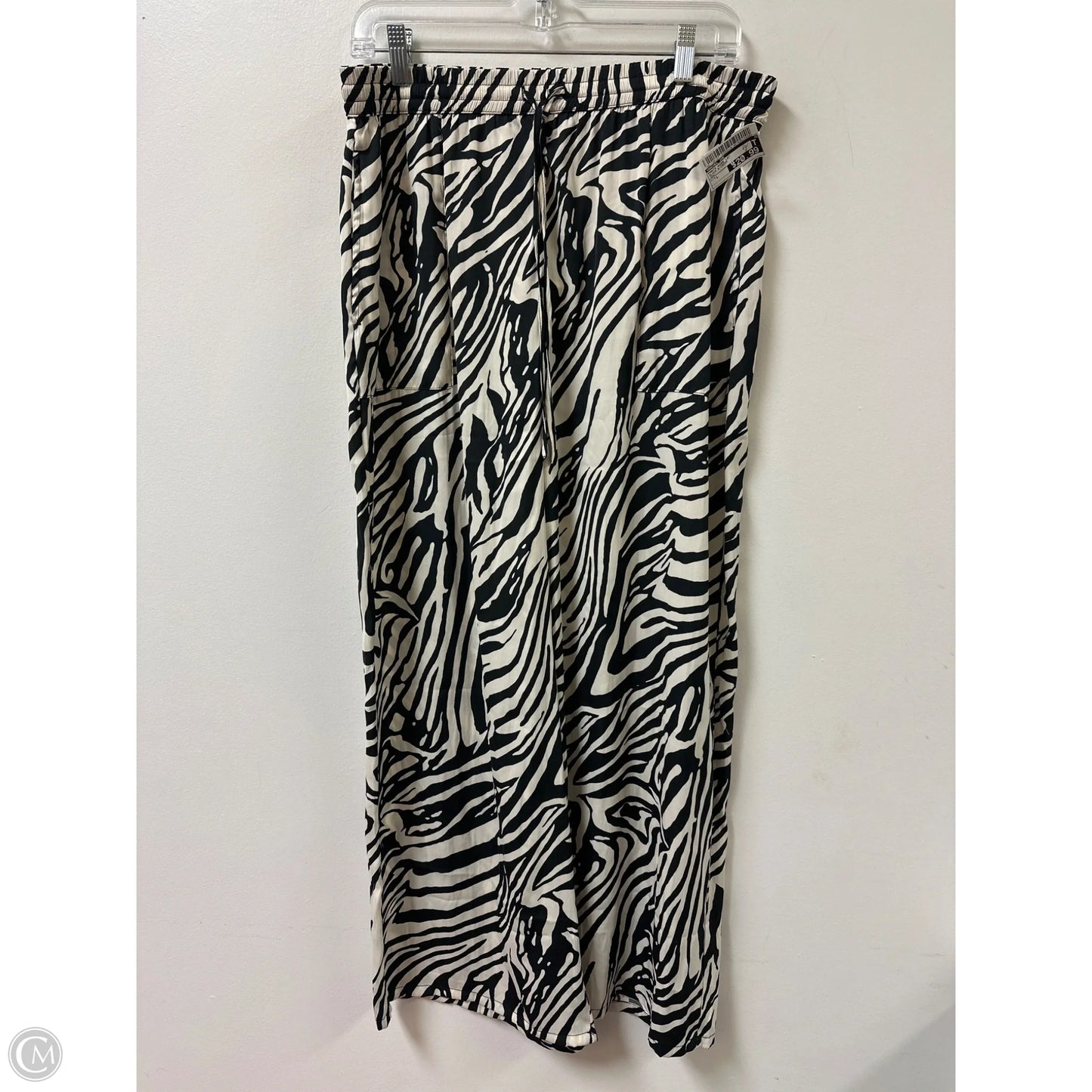 Pants Wide Leg By Rachel Zoe In Black & Cream, Size: L