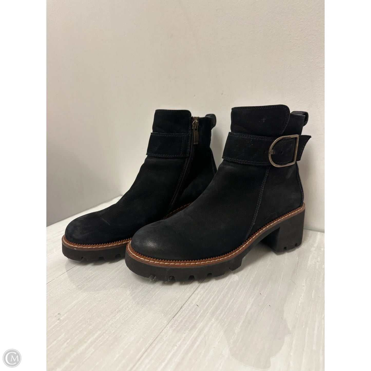 Boots Ankle Heels By Paul Green In Black, Size: 9