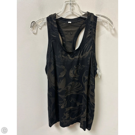 Athletic Tank Top By Clothes Mentor In Black & Brown, Size: L