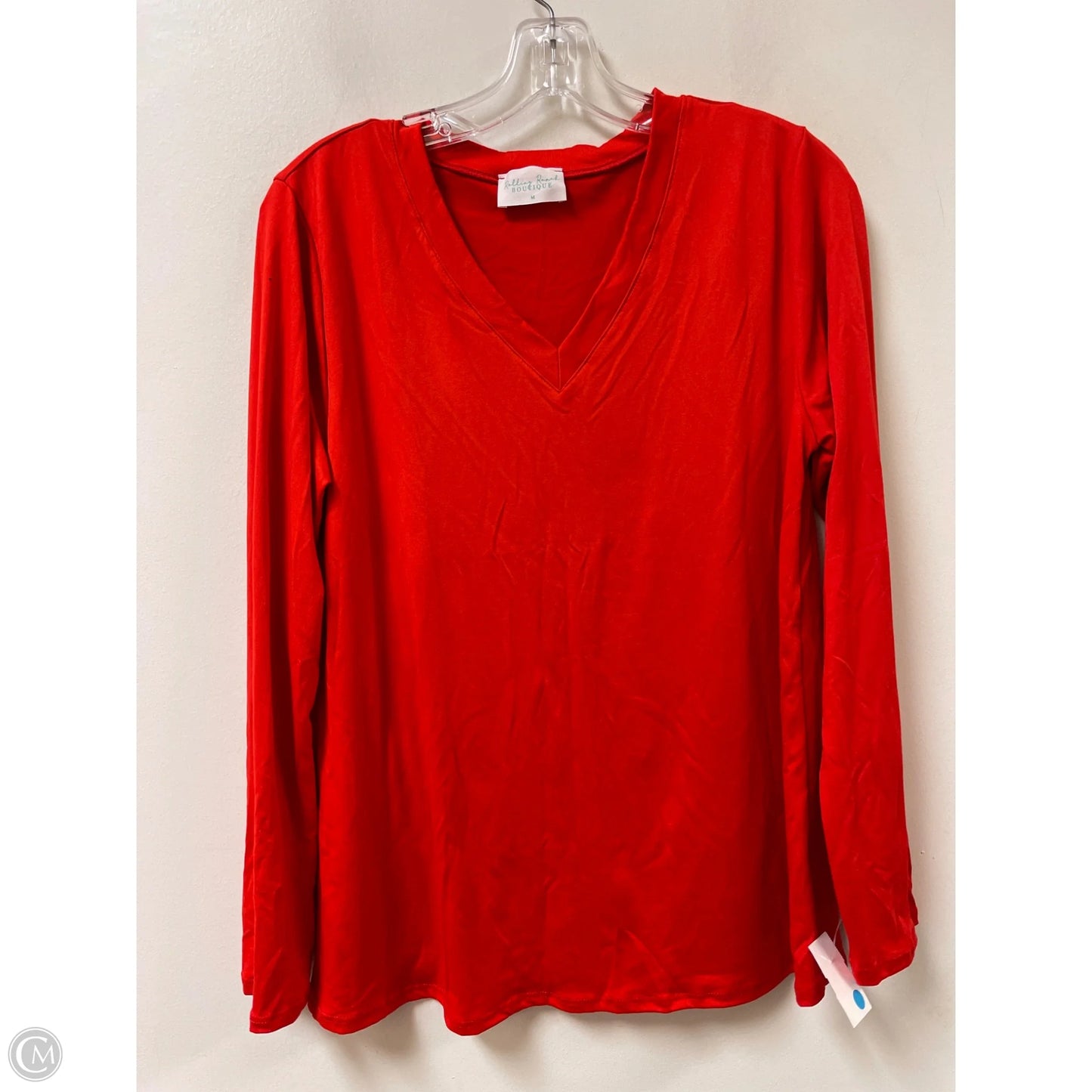 Top Long Sleeve By Clothes Mentor In Red, Size: M