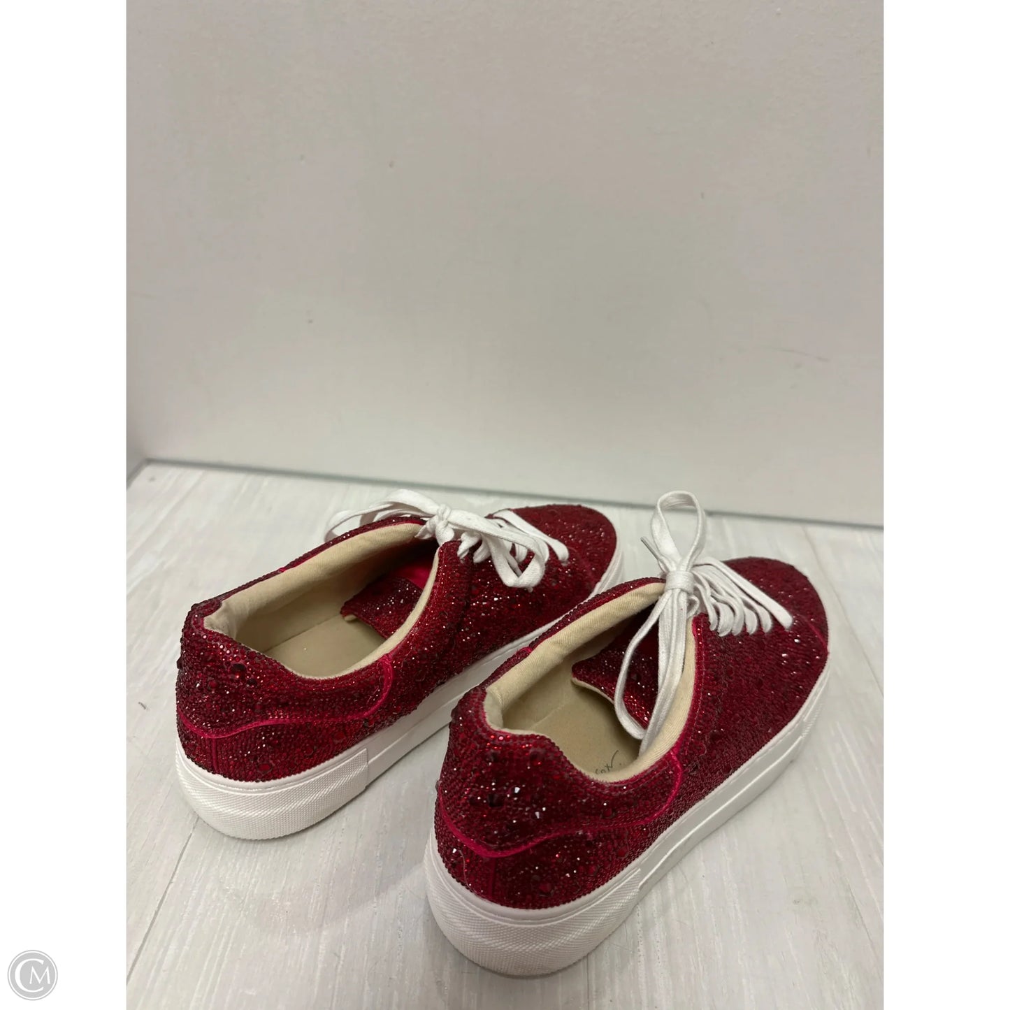 Shoes Sneakers By Betsey Johnson In Red, Size: 9