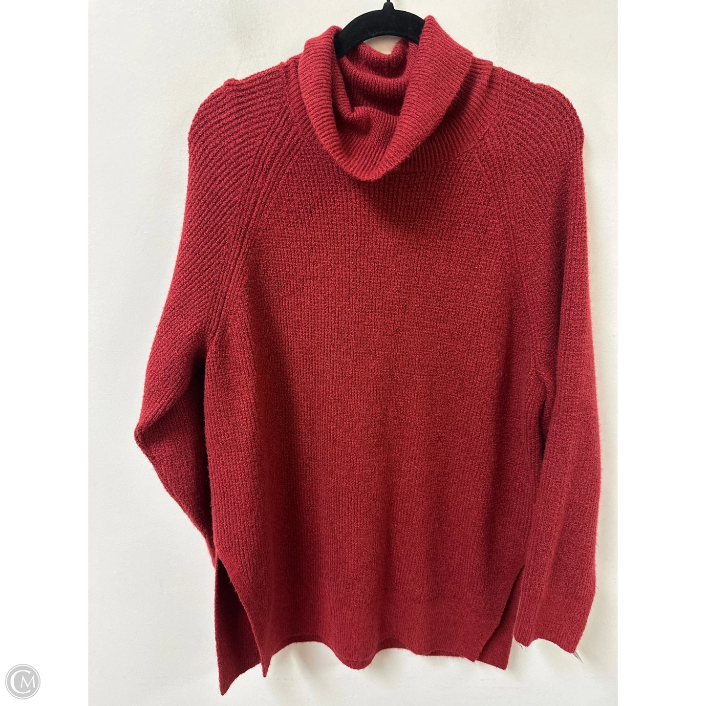 Tunic Long Sleeve By Clothes Mentor In Red, Size: L