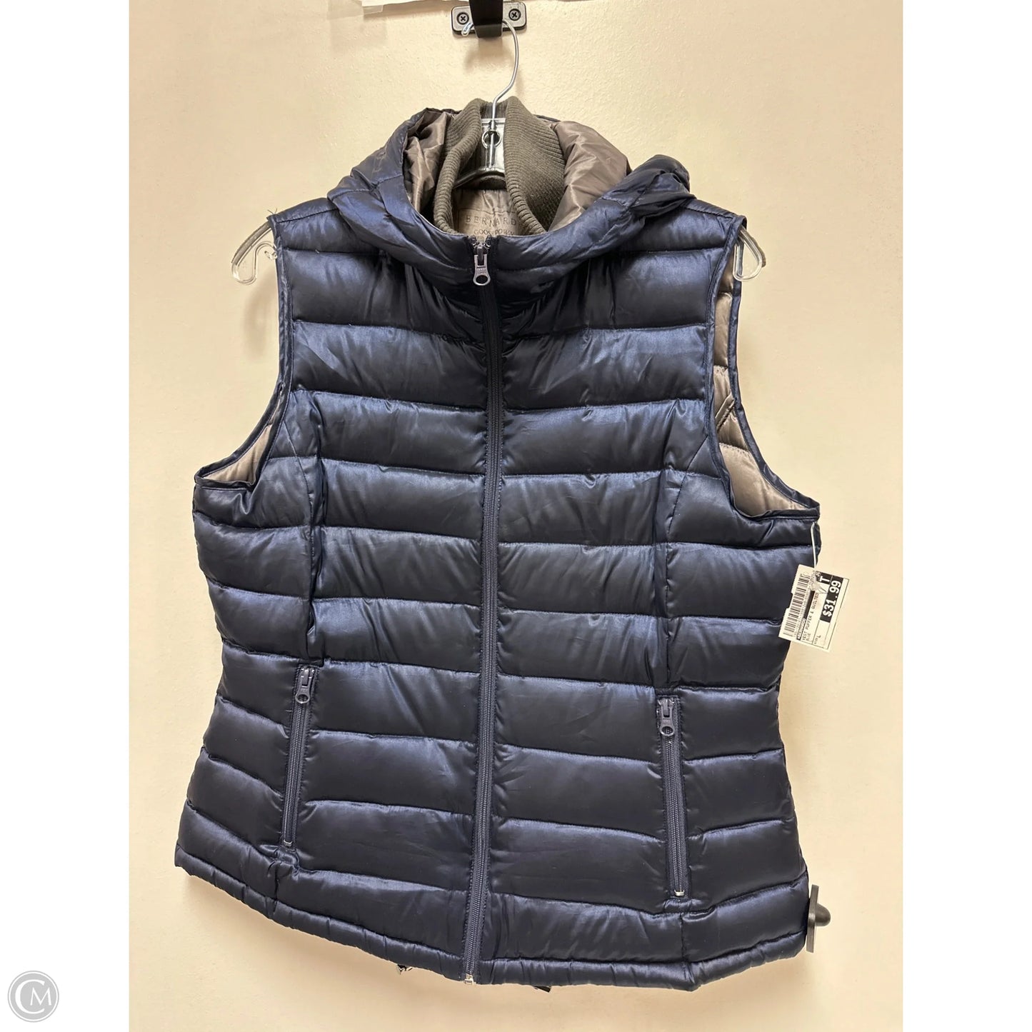 Vest Puffer & Quilted By Bernardo In Blue, Size: L