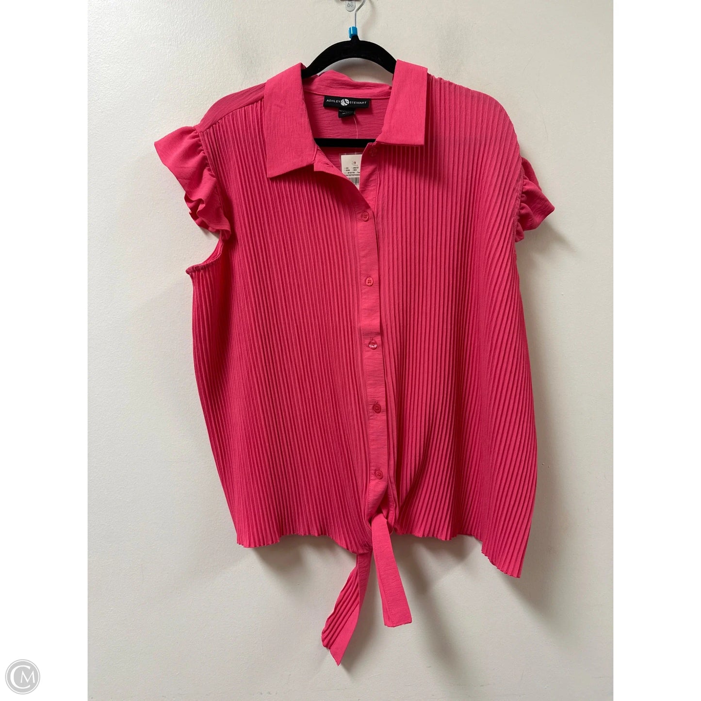 Blouse Short Sleeve By Ashley Stewart In Pink, Size: 2x