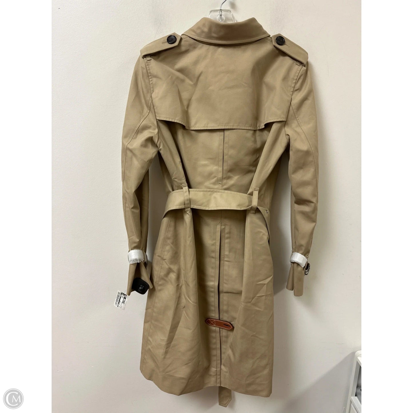 Coat Designer By Coach In Tan, Size: M