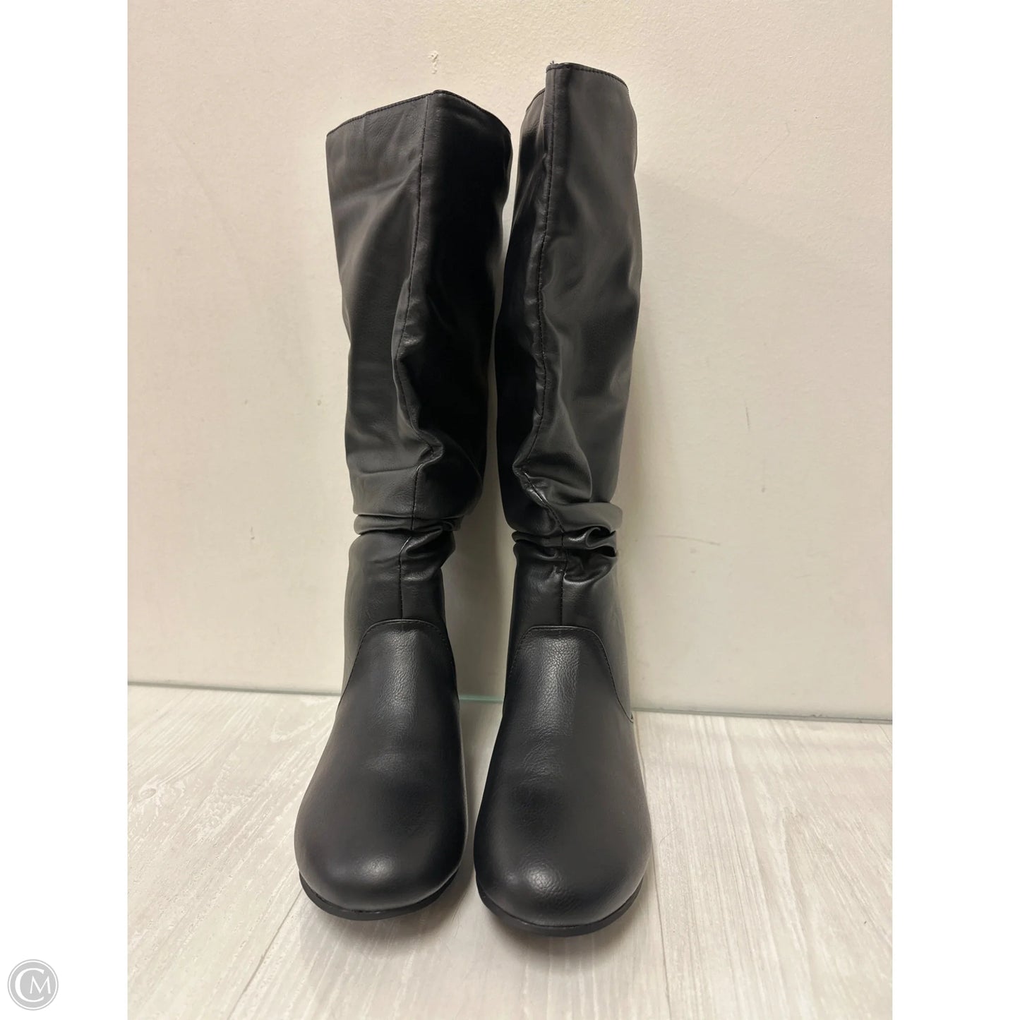 Boots Mid-calf Flats By Journee In Black, Size: 8