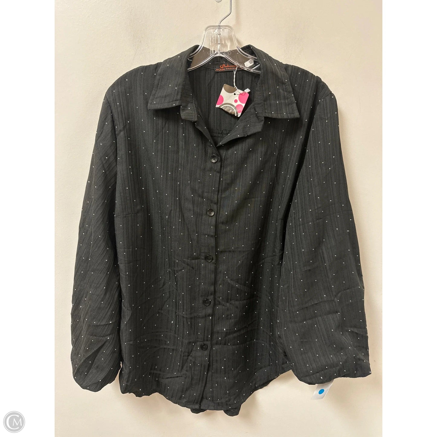 Blouse Long Sleeve By Clothes Mentor In Black, Size: Xl