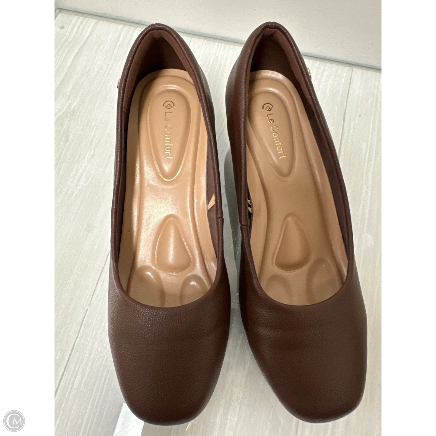 Shoes Heels Block By Clothes Mentor In Brown, Size: 8.5