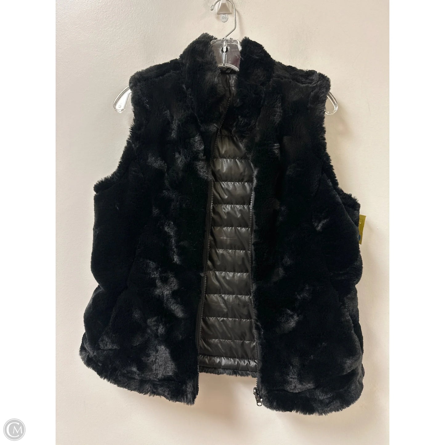 Vest Faux Fur & Sherpa By Nicole Miller In Black, Size: M